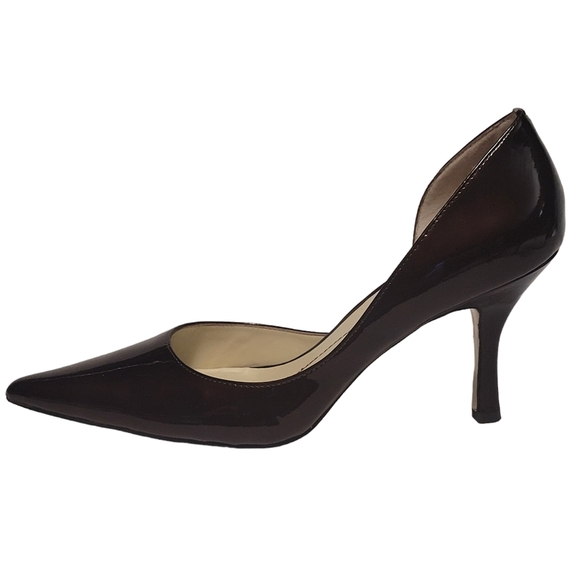 Anne Klein Christa Patent Bronze Leather Pointed Toe Slip-on Pumps Heels - Picture 3 of 13